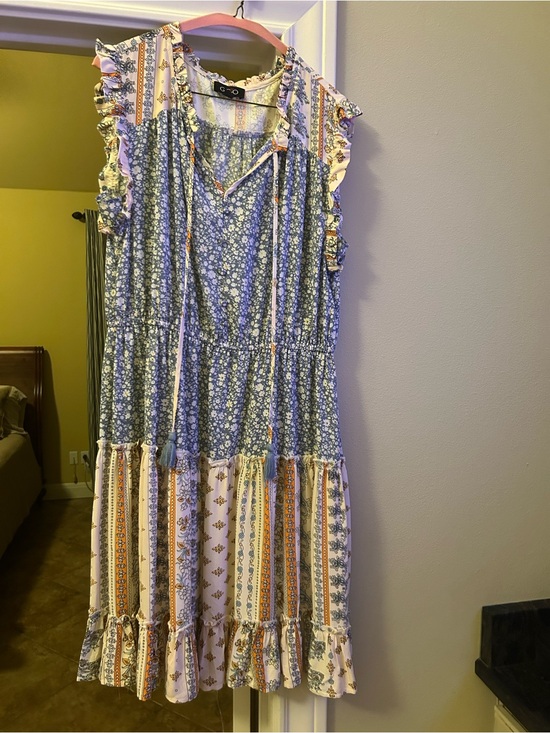Gigio Dresses & Skirts - Blue Floral Tiered Boho Maxi Dress